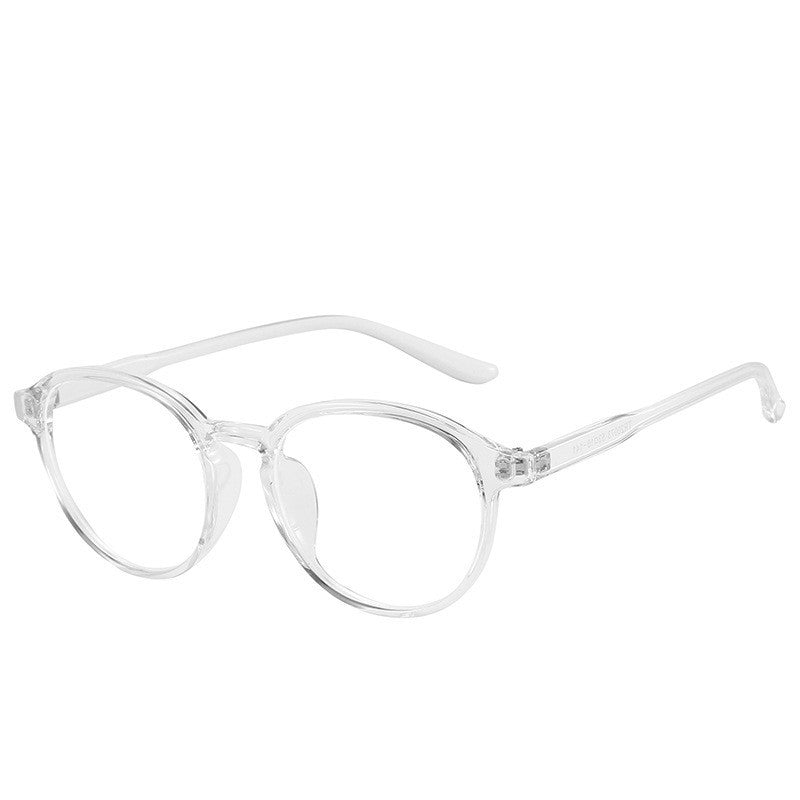 Fashionable Round Frame Flat Light Mirror Without Makeup Retro Optical Glasses Myopia Frame