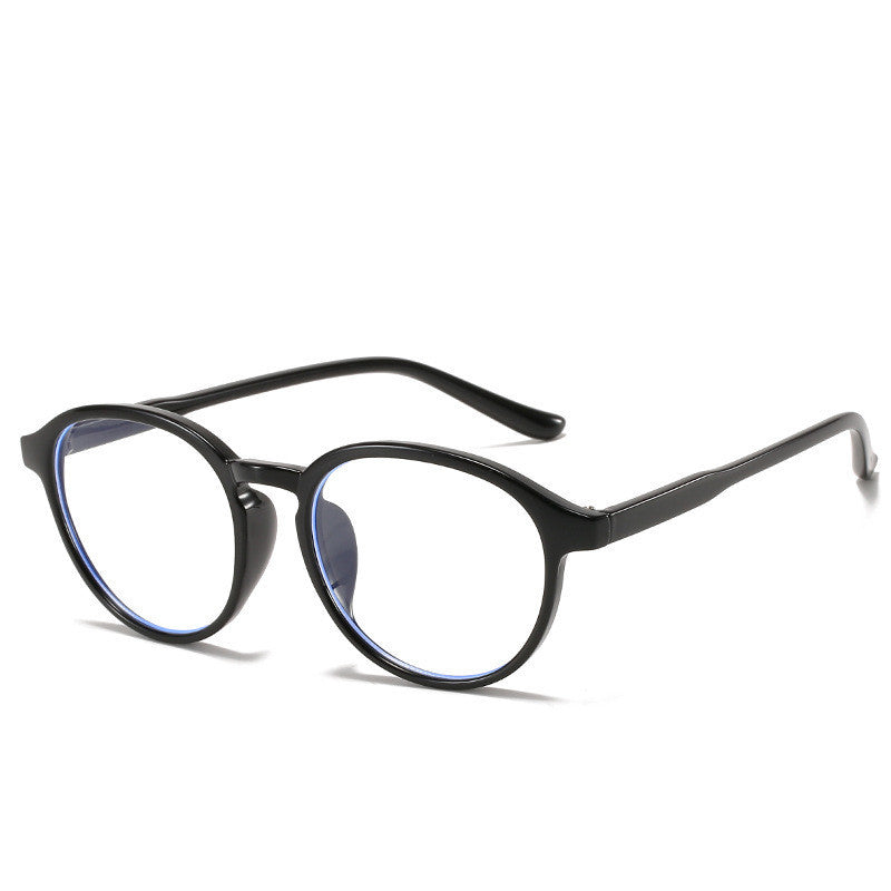 Fashionable Round Frame Flat Light Mirror Without Makeup Retro Optical Glasses Myopia Frame