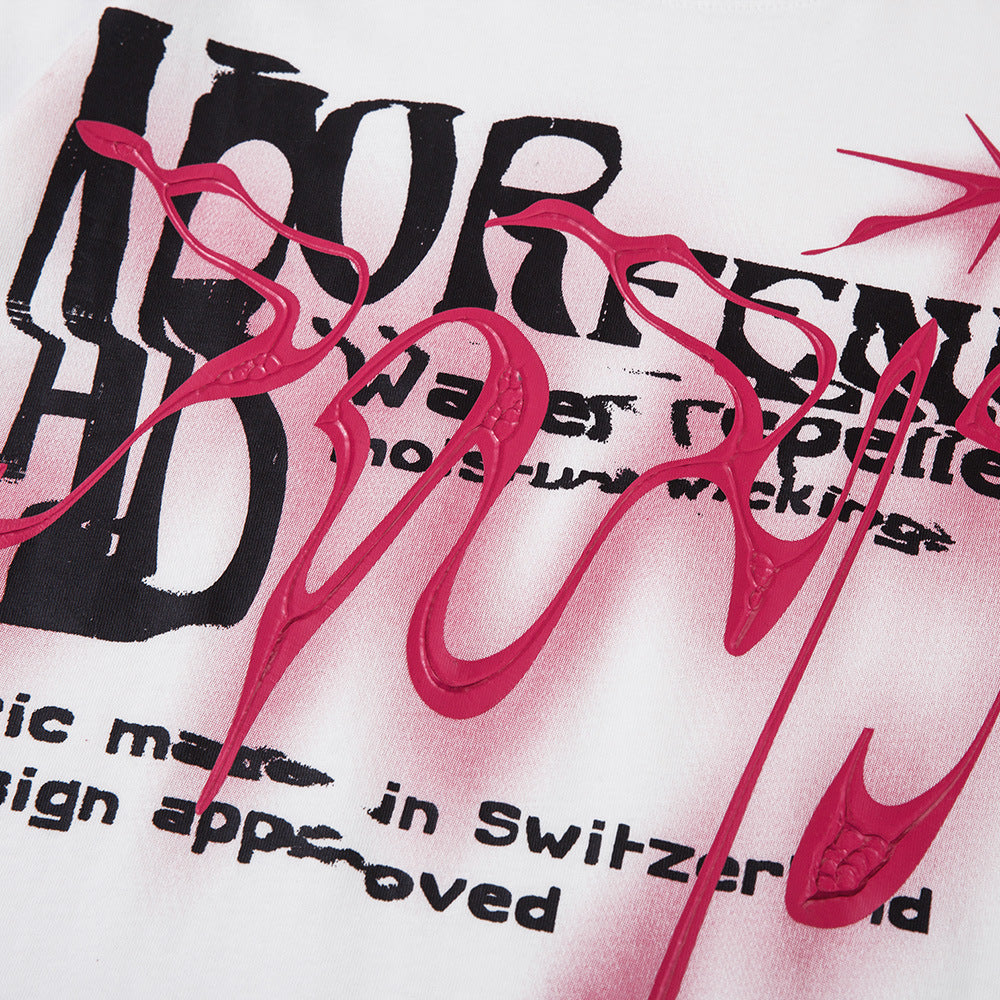 Fashion Abstract Letter Print Short-sleeve Men