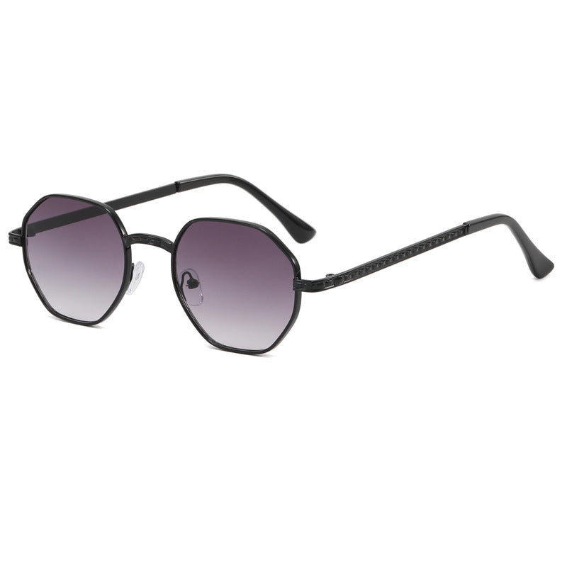 Retro Small Frame Polygon Sun Glasses Personality