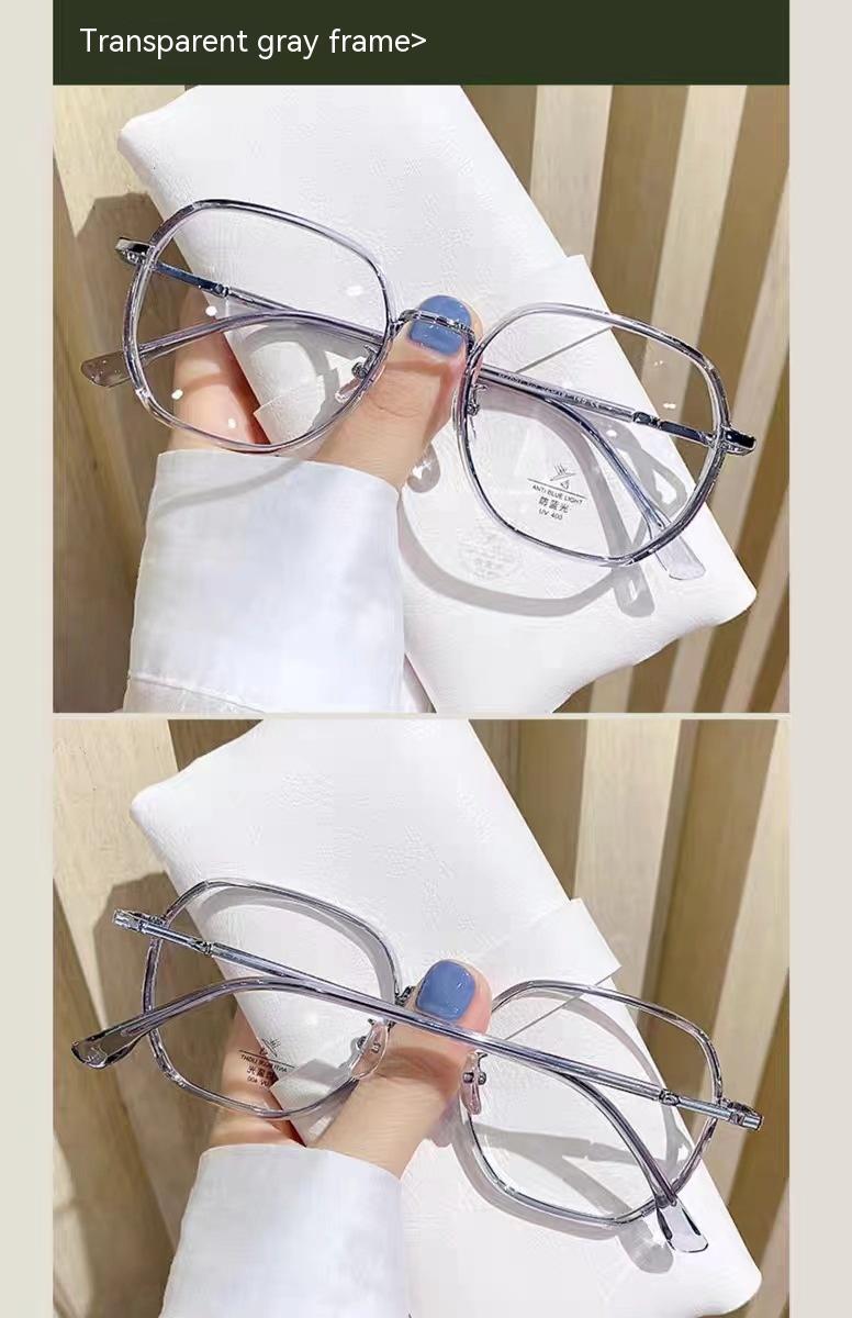 Transparent Glasses Myopia Slimming Glasses Frame Light Polygon Frame