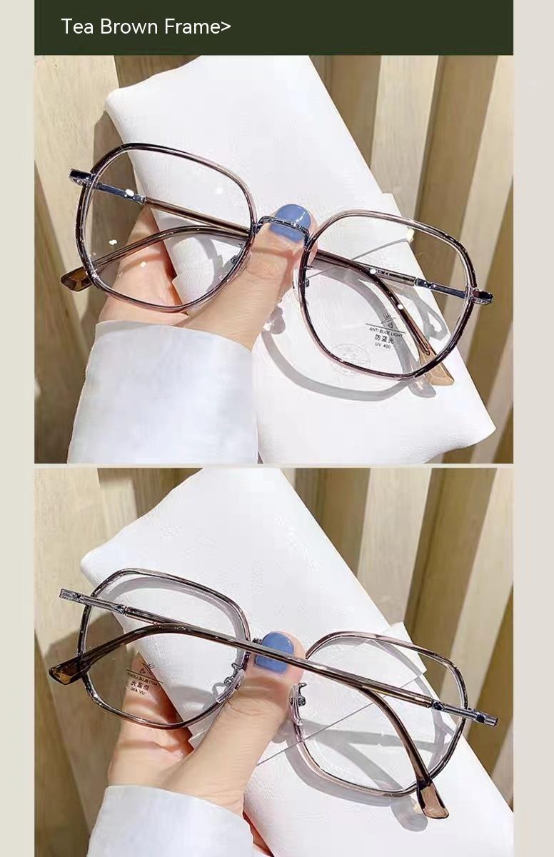 Transparent Glasses Myopia Slimming Glasses Frame Light Polygon Frame