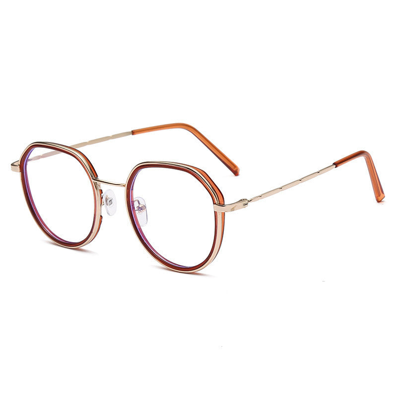 Metal Round Frame Anti-blue Light Glasses Fashion Retro Optical Glasses