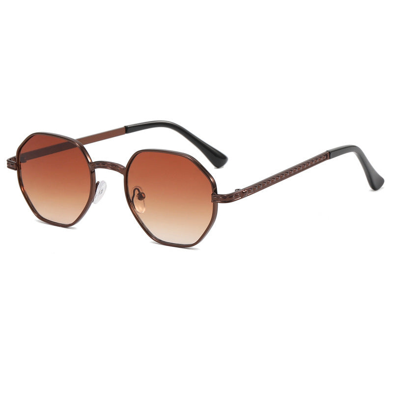 Retro Small Frame Polygon Sun Glasses Personality